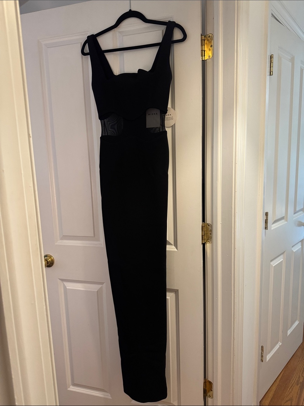 MISHA Damita Dress Black Mesh Cutouts - Picture 5 of 10